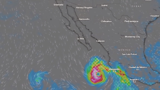 Huracán Priscilla se mantiene en categoría 1 frente a las costas de Nayarit