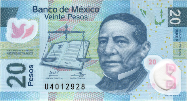 Banxico inicia retiro del billete de 20 pesos con Benito Juárez