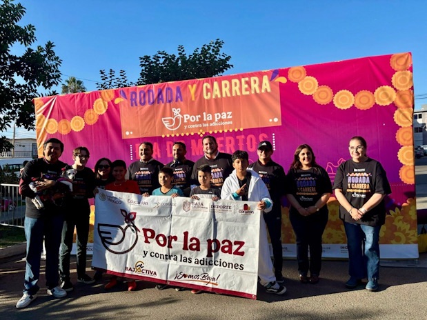 Realizan ‘Rodada y Carrera por la Paz y contra las Adicciones’
